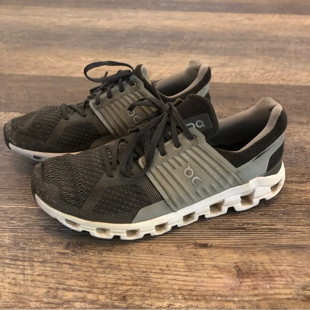 On cloud tennis shoes used condition.  Has some holes,pictures& slits on bottom